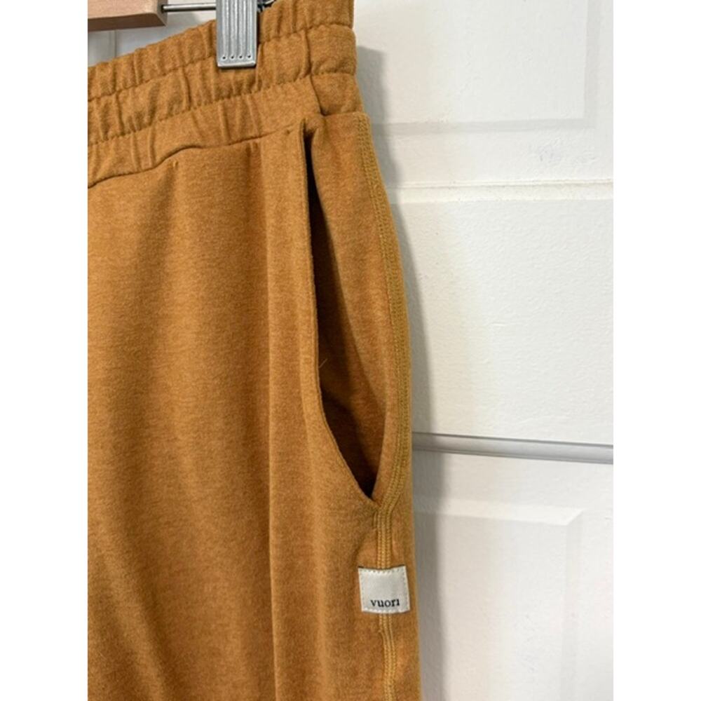 Vuori Performance Jogger Women's L Flax Heather Mustard Athleisure Sweatpants - Picture 5 of 13